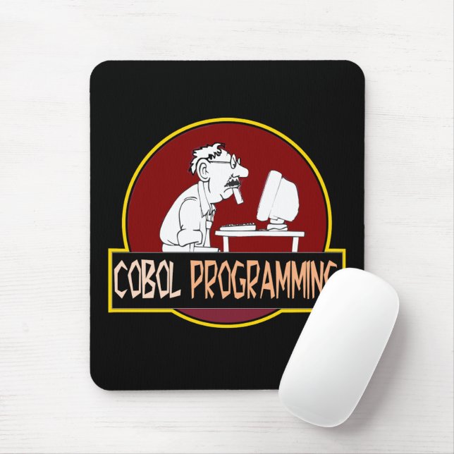 COBOL Programmer - Old-School Coding Legend  Mouse Pad (With Mouse)