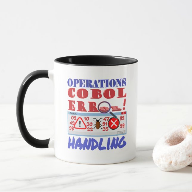 Cobol Programming Error Handling Mug (With Donut)