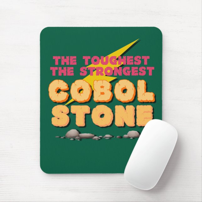 Cobol Programming Language as a Strong Stone  Mouse Pad (With Mouse)
