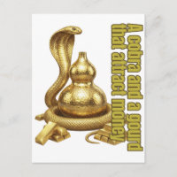 cobra and a gourd that attract money