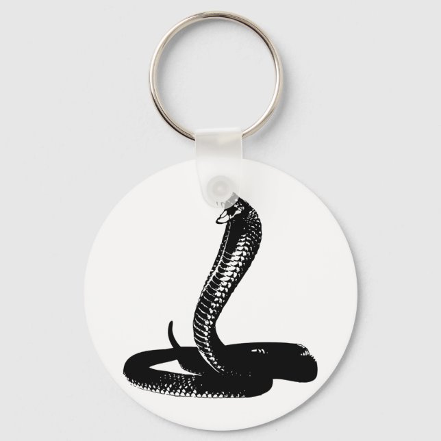 Cobra - black keychain (Front)