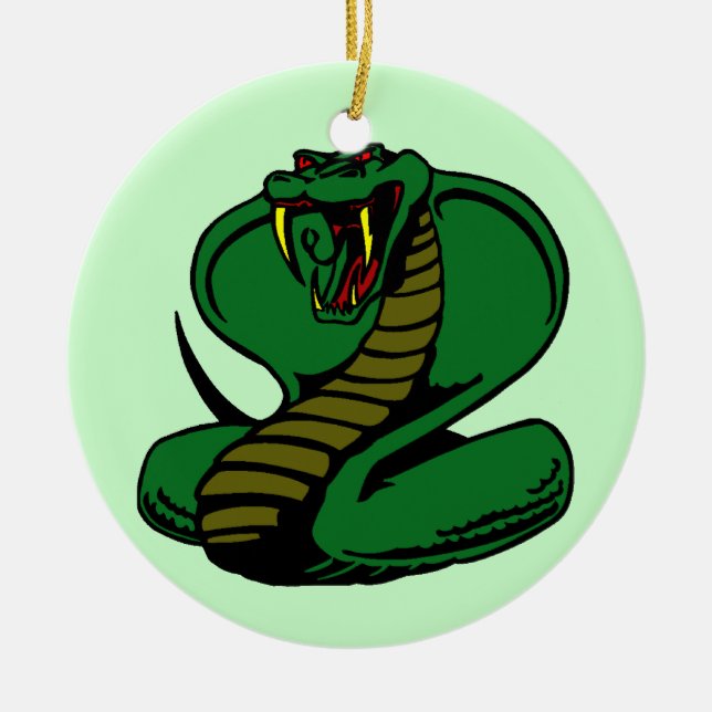Cobra Ceramic Ornament (Front)
