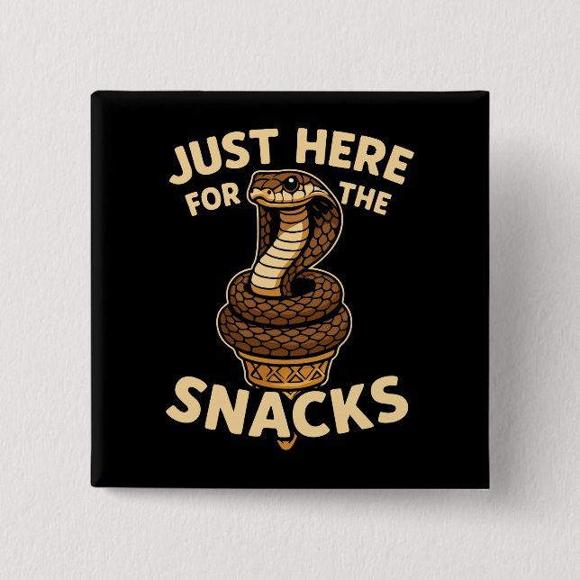 Cobra Cone Ice Cream Venom & Vanilla 2 Inch Square Button (Front)
