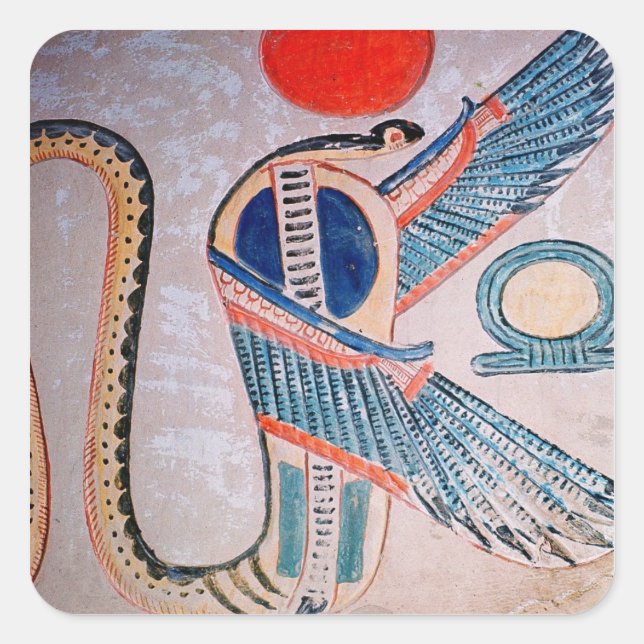Cobra god, Egyptian Square Sticker (Front)