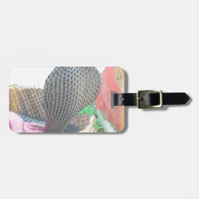 Cobra in Basket Art Print Luggage Tag (Front Horizontal)
