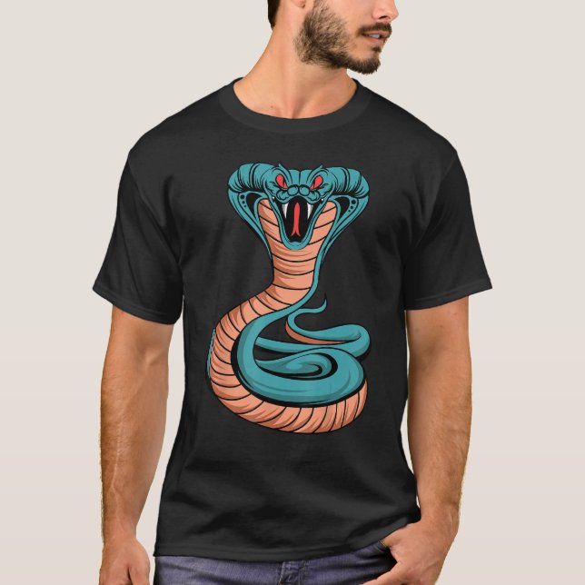 Cobra King Venomous Snake Poisonous Reptile Lover T-Shirt (Front)
