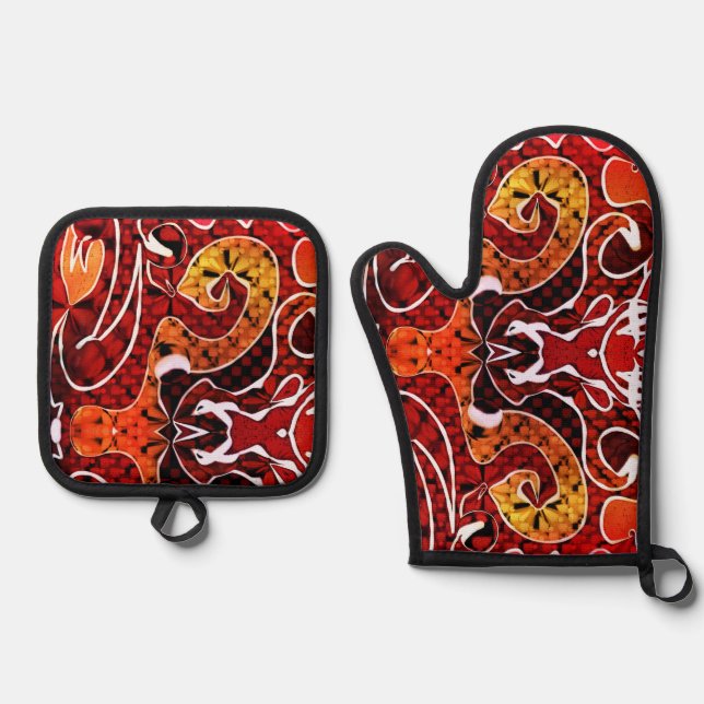 Cobra Oven Mitt & Pot Holder Set (Front)