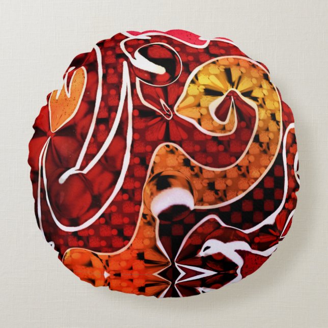 Cobra Round Pillow (Front)