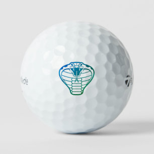 Cobra Snake Green Illustration Boa Reptile Golf Balls