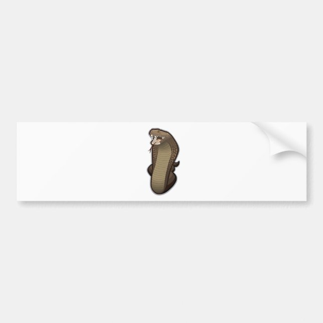 Cobra snake ready to strike bumper sticker (Front)