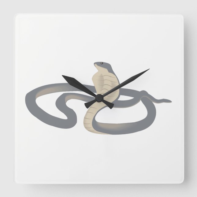 Cobra Square Wall Clock (Front)