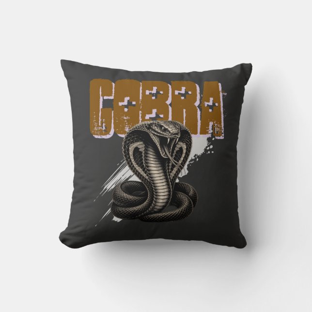 Cobra Throw Pillow (Front)