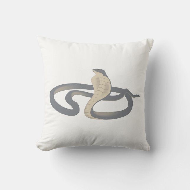 Cobra Throw Pillow (Front)