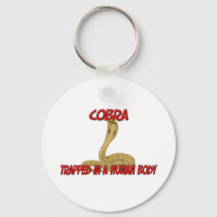 Cobra trapped in a human body keychain