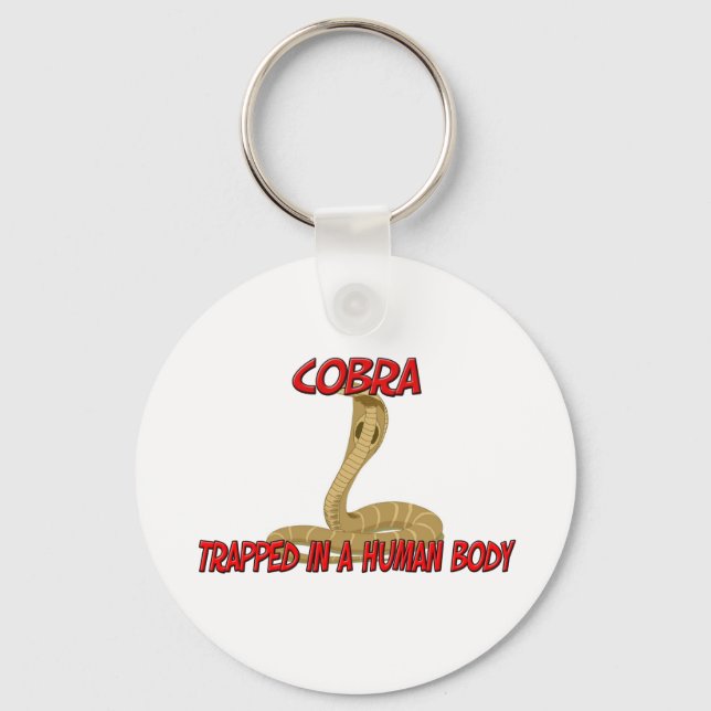 Cobra trapped in a human body keychain (Front)