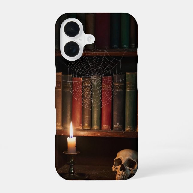 Cobweb Bookshelf Gothic Library Case (Back)
