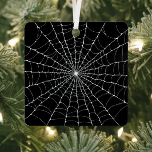 Cobweb Goth Metal Ornament