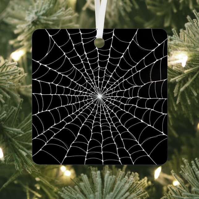 Cobweb Goth Metal Ornament (Insitu)