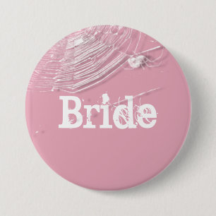Cobwebs and White Spiders Bride 3 Inch Round Button