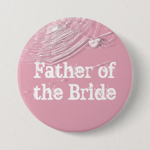 Cobwebs and White Spiders Father of the Bride 3 Inch Round Button