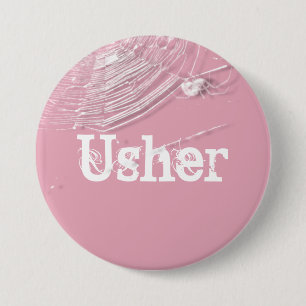 Cobwebs and White Spiders Usher 3 Inch Round Button