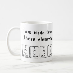 Coby periodic table name mug
