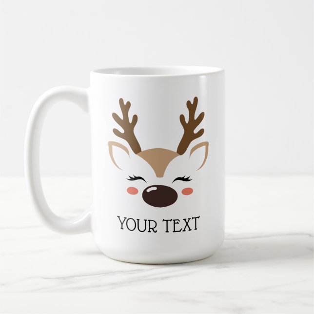 Coca chaud de rennes personnalisé ou Mug de café (Gauche)