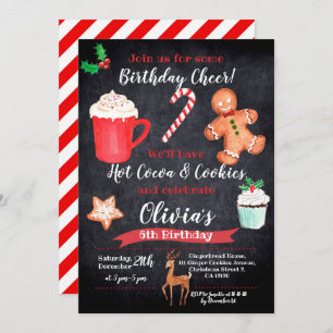Coca chaud et biscuits INVITATION Anniversaire