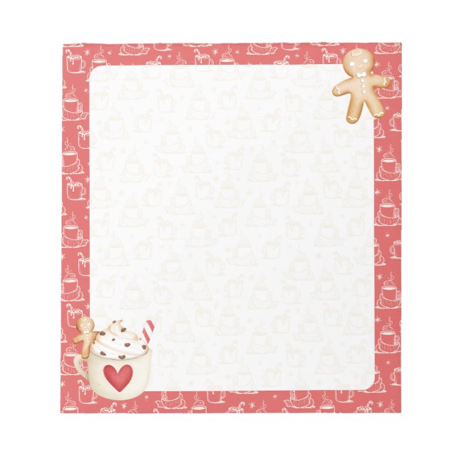 Coca chaud et pain d'épices Cookie Bloc-notes (Devant)