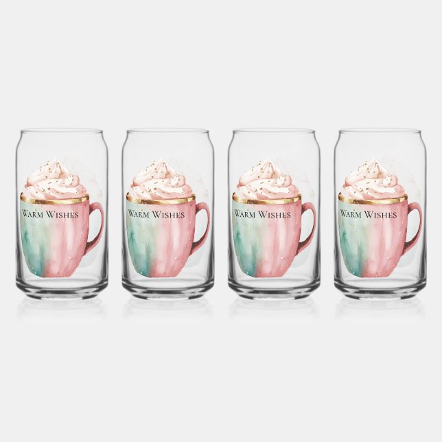 Coca de Noël Or Blush Mint rose Chaleureux Voeux (Recto)