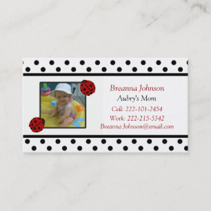 Coccinelle : Carte de contact de maman