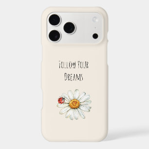 Coccinelle Fleur de Marguerite Rouge Noir