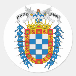 Cochabamba coat of arms (Bolivia) Classic Round Sticker