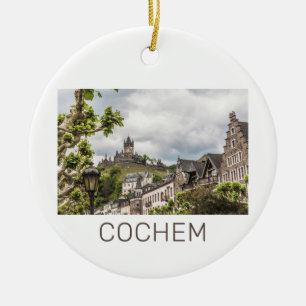 Cochem Moselle Panorama Germany Souvenir Ceramic Ornament