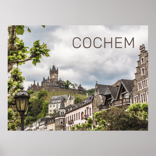 Cochem Moselle Panorama Germany Souvenir Poster (Front)