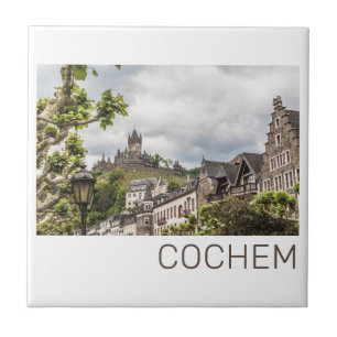 Cochem Moselle Panorama Germany Souvenir Tile