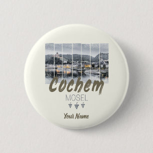 Cochem on the Moselle Germany Vintage Souvenir 2 Inch Round Button