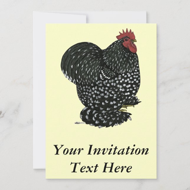 Cochin:  Black Mottle Invitation (Front)