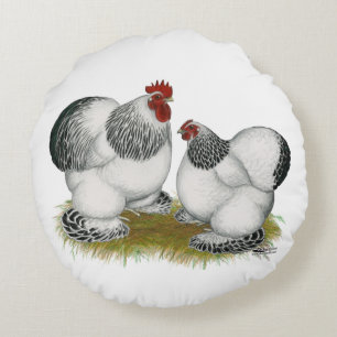 Cochin Columbian Bantams Round Pillow
