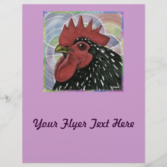 Cochin:  Decorative Rooster Head Flyer (Front)