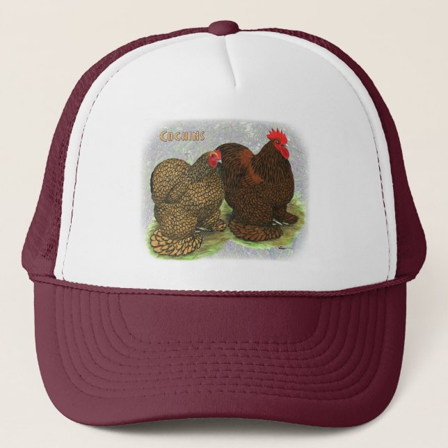 Cochin:  Golden-laced2 Trucker Hat (Front)