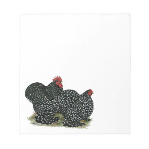 Cochin Mottled Chicken Pair Notepad