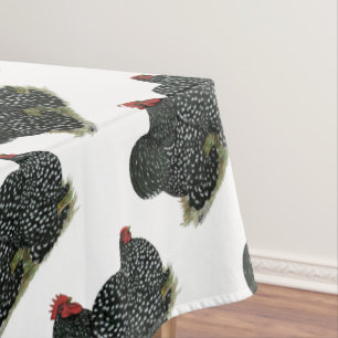 Cochin Mottled Chickens Tablecloth