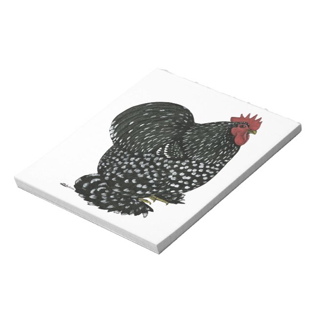 Cochin:  Mottled Rooster Notepad (Rotated)