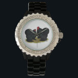 Cochins Black Bantam Pair Watch<br><div class="desc">There is hardly a more handsome chicken than the glossy black Cochin bantam!</div>