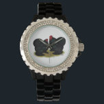 Cochins Black Bantam Pair Watch<br><div class="desc">There is hardly a more handsome chicken than the glossy black Cochin bantam!</div>