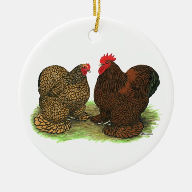 Cochins_Gold_Lace_2 Ceramic Ornament (Front)