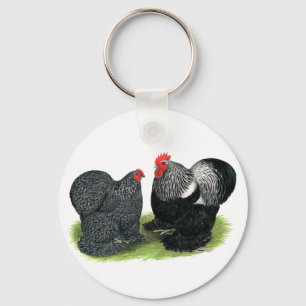 Cochins:  Silver-penciled Keychain