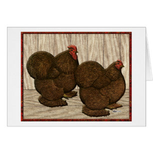 Cochins: Textured Red Bantams
