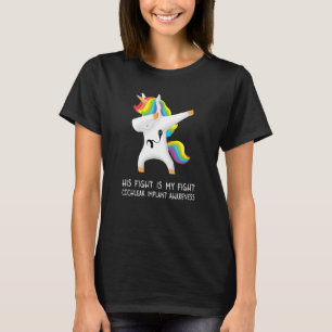 Cochlear Implant Awareness  Dabbing Unicorn Hearin T-Shirt
